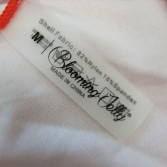 Blooming Jelly 3 Pieces Bikini Adjustable Tie Triangle Top Bottom Cover Up Siz M - Picture 3 of 8